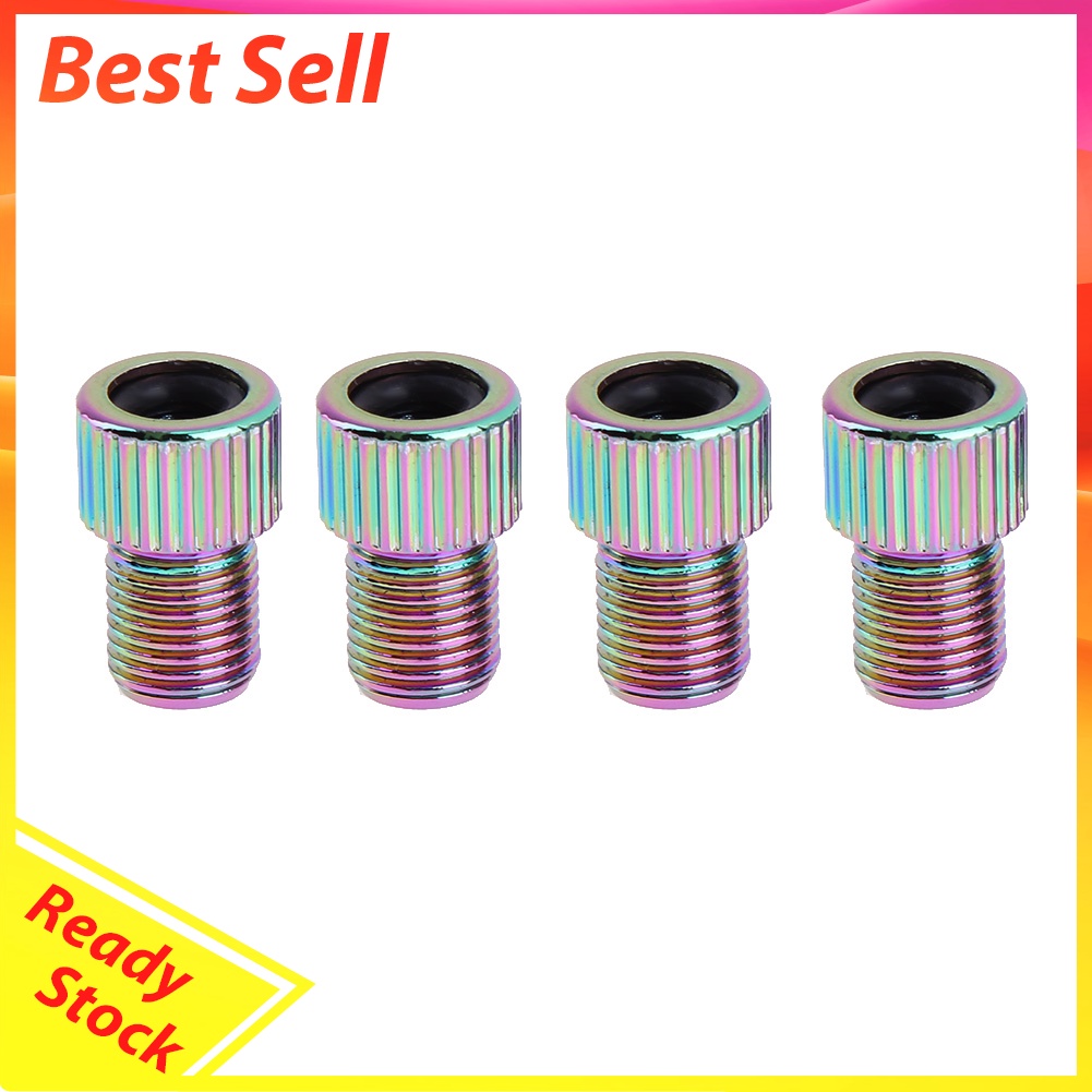 4pcs Bike Valve Adapter Presta to Schrader Wheels Gas Nozzle Tube Converter