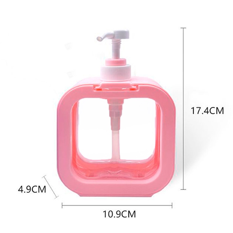 Botol Dispenser Sabun / Sampo / Conditioner Kosong Bentuk Kotak 300ml Untuk Travel