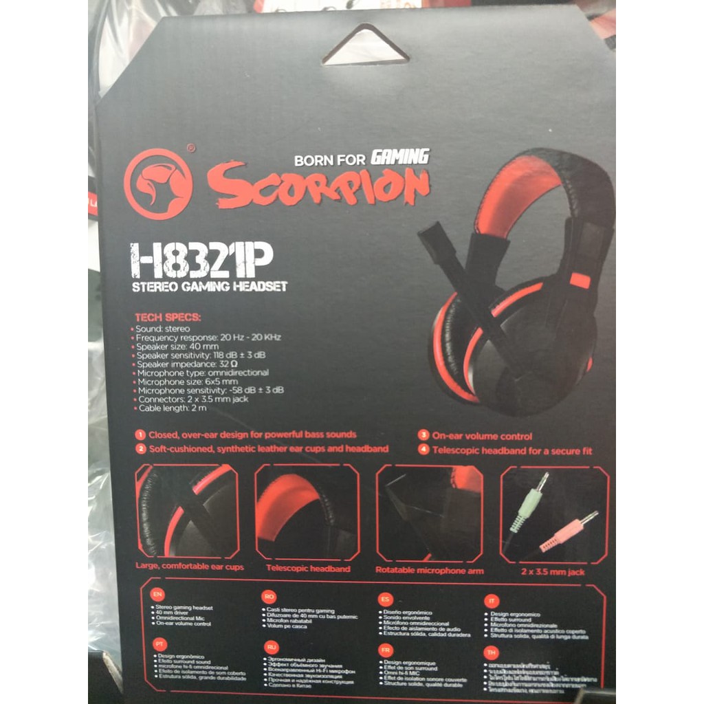 promo Headset Gaming Marvo Scorpion H8321P original