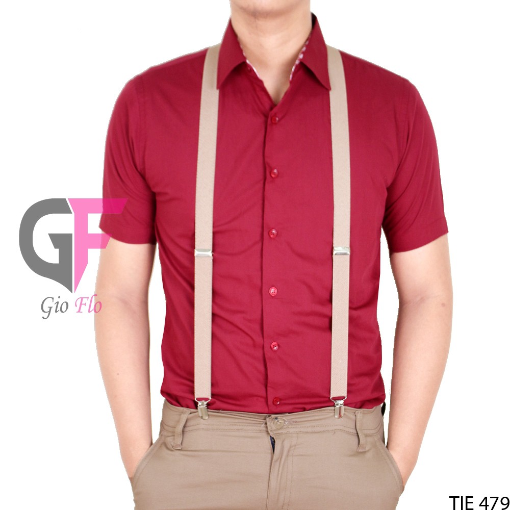 GIOFLO Suspender Aksesoris Fashion Pria Bagus Terbaru Creme / TIE 479