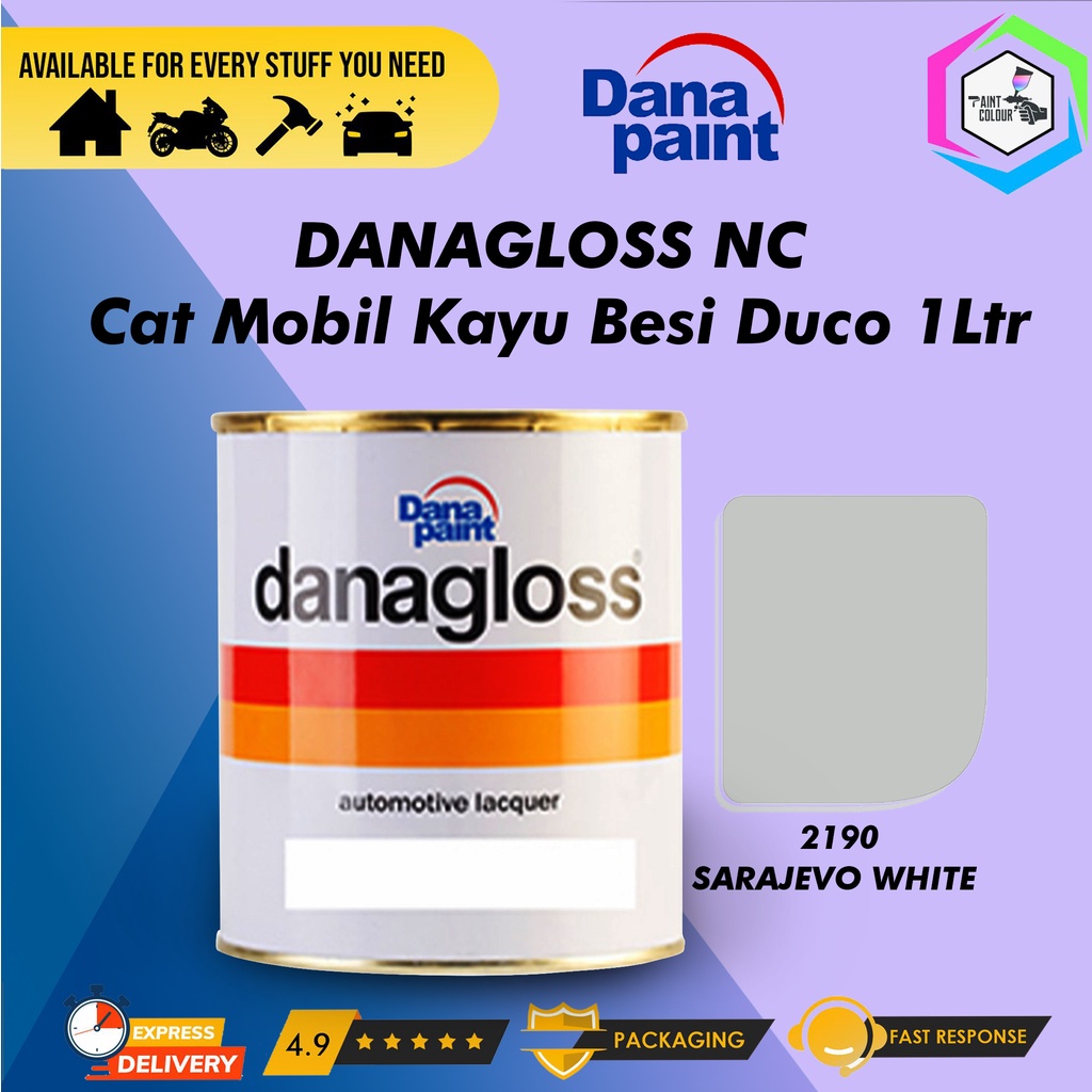 DANAGLOSS NC 2190 SARAJEVO WHITE - Cat Mobil Kayu Besi Duco