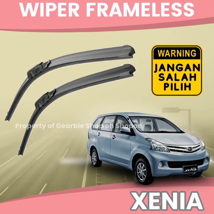 WIPER MOBIL XENIA WIPER DEPAN XENIA KARET WIPER KACA MOBIL FRAMELESS XENIA SEPASANG SATU 1 SET