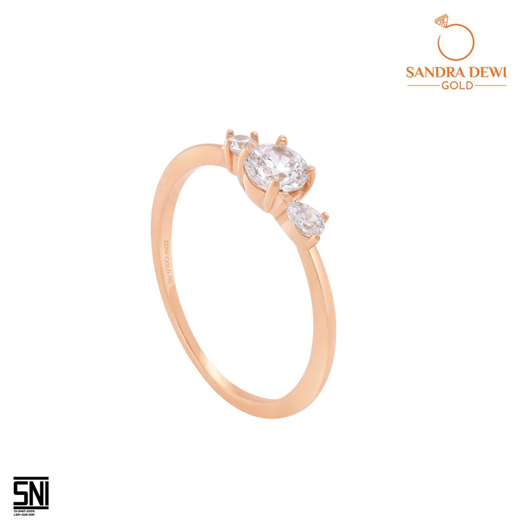 Cincin Sandra Dewi Gold K-Style Kim Series RI200218 Kadar 755