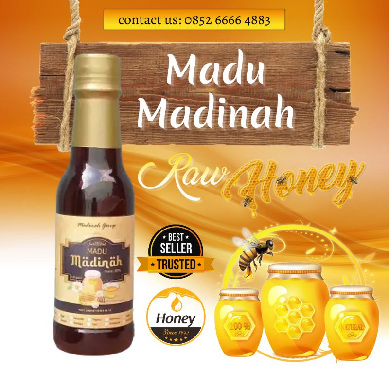 

Madu murni nektar bunga 100% "Madinah