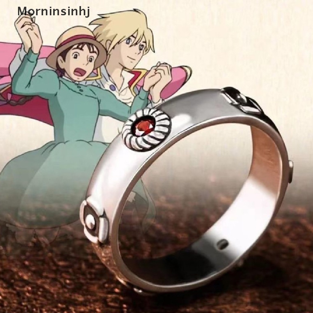 Mornin Anime Howl's Moving Castle Cosplay Cincin Unisex Logam Rings Perhiasan Prop Hadiah id