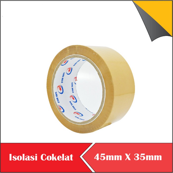 

Solasi Lakban isolasi solatip Coklat STAR TAPE 2 INCH per Tabung