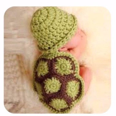 Kostum bayi kura kura | COSTUME CROCHET TURTLE