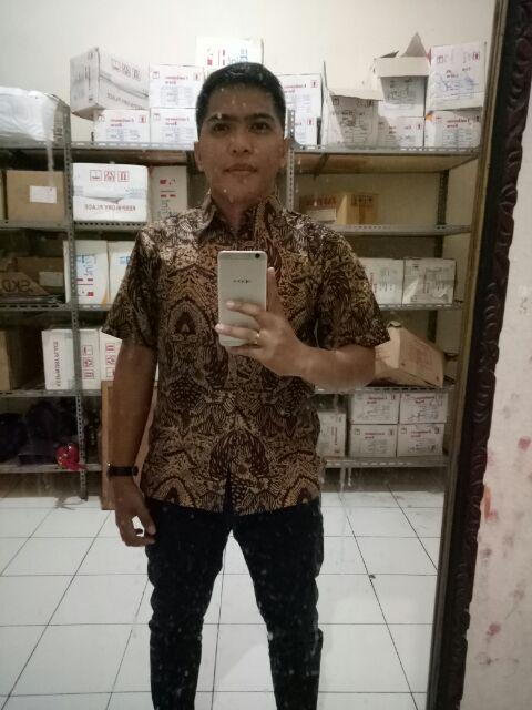 Size M L Xl Xxl Xxxl Bswart Batik Hrb026 Kenongo Hem Pendek Padi Pekalongan M L Xl Batik Pria Murah
