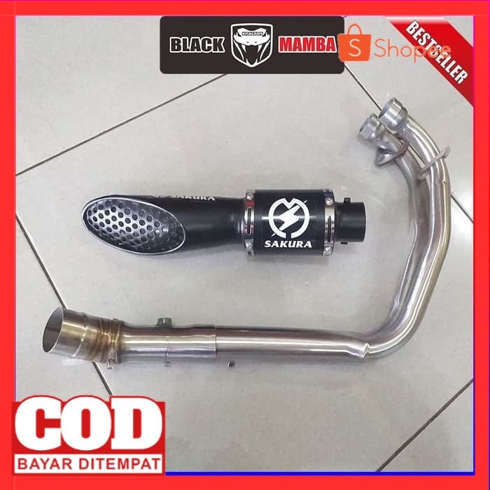 Knalpot Kolong Sakura Slash Fullsystem Ninja250 R25 MT25 CBR250RR Z250 ...