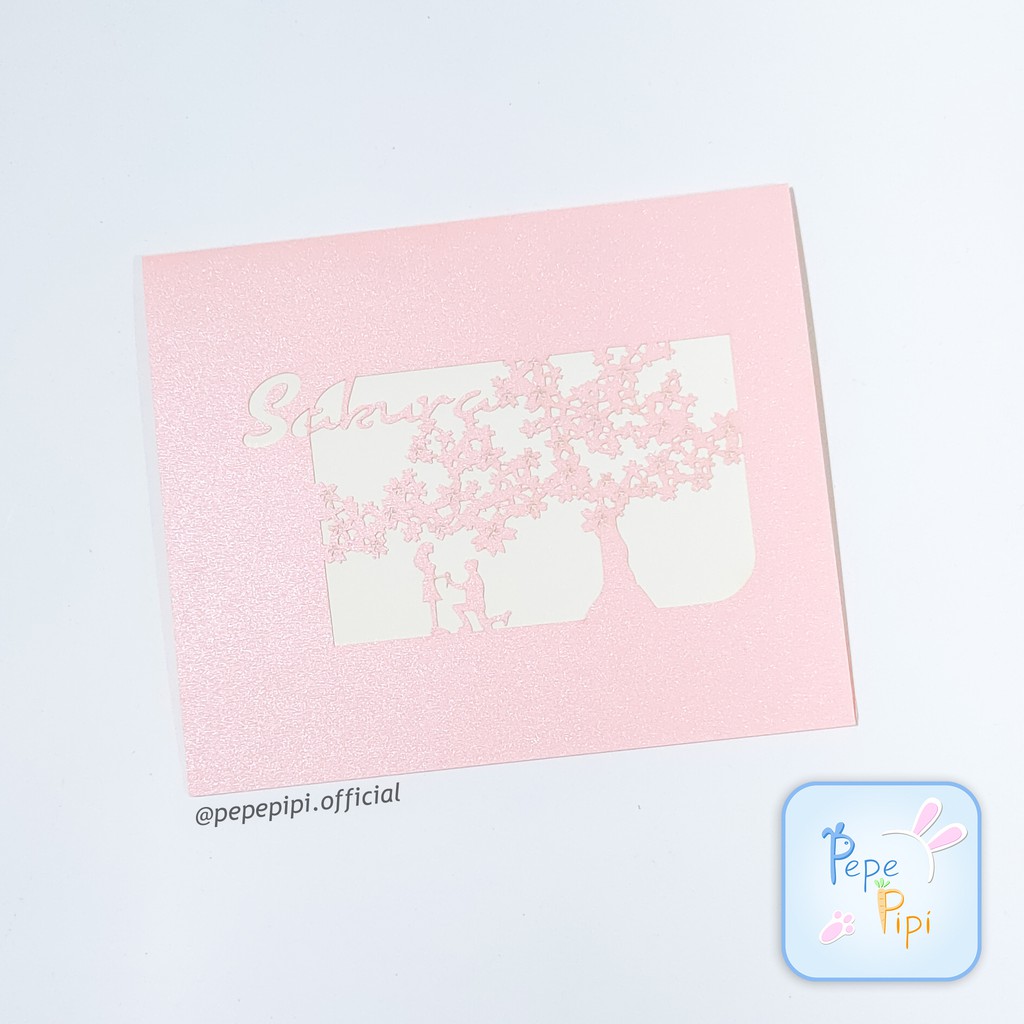 Pop Up Card Sakura Propose Nembak Tembak Valentine Keberuntungan Kartu Ucapan Card