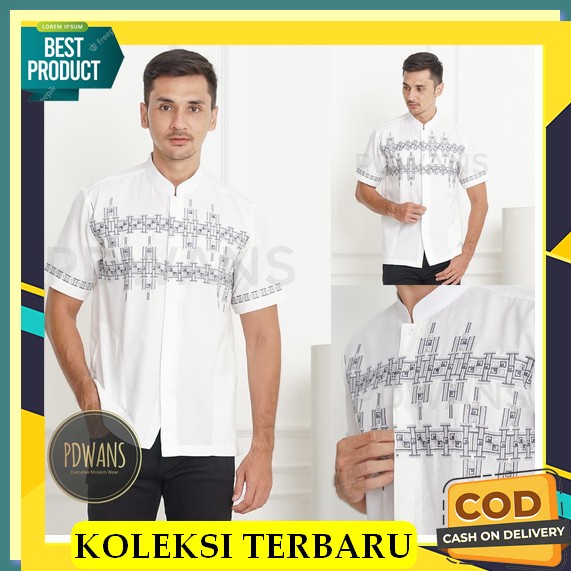 Baju Kameja Krmeja Kemeja Kmeja Pakaian Koko Muslim Sholat Solat Lebaran Pria Bapak Bapak2 Cowok Lak