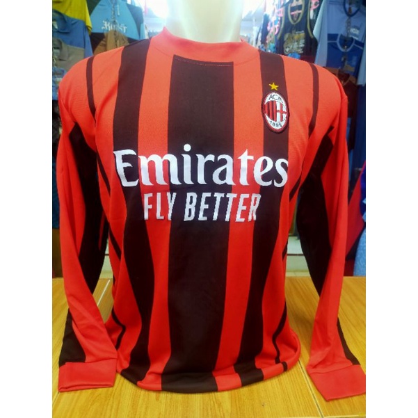 BAJU BOLA DEWASA ACC.MILAN LENGAN PANJANG TERBARU