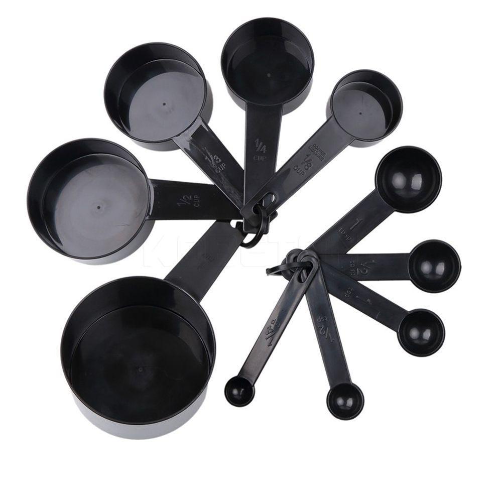 [Elegan] Sendok Takar Hot Sale Plastik Hitam Untuk Baking Kopi Measuring Set Tools