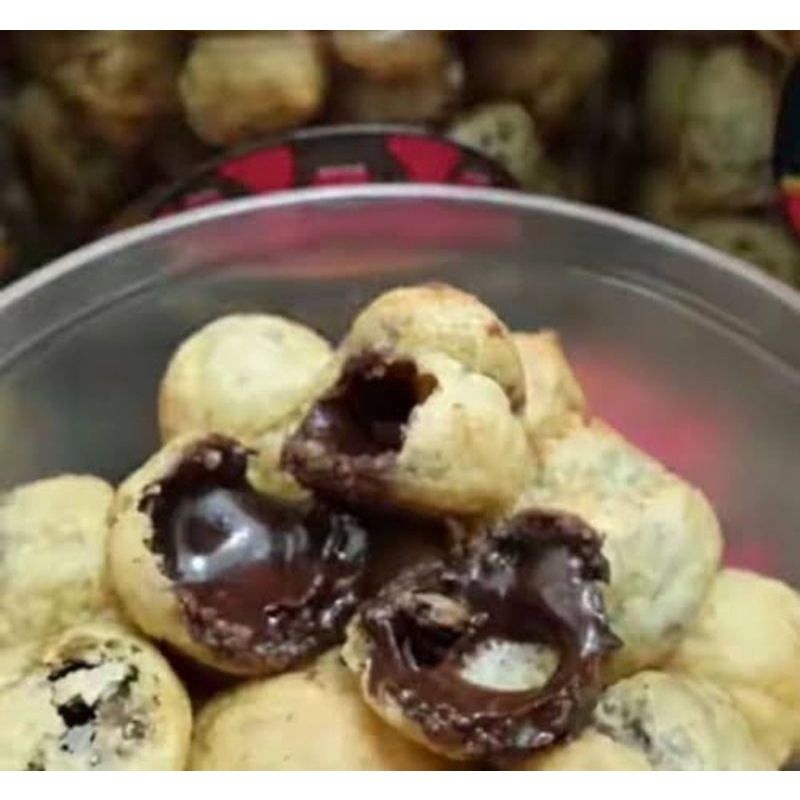 

cemilan soes coklat Nuttela terenak