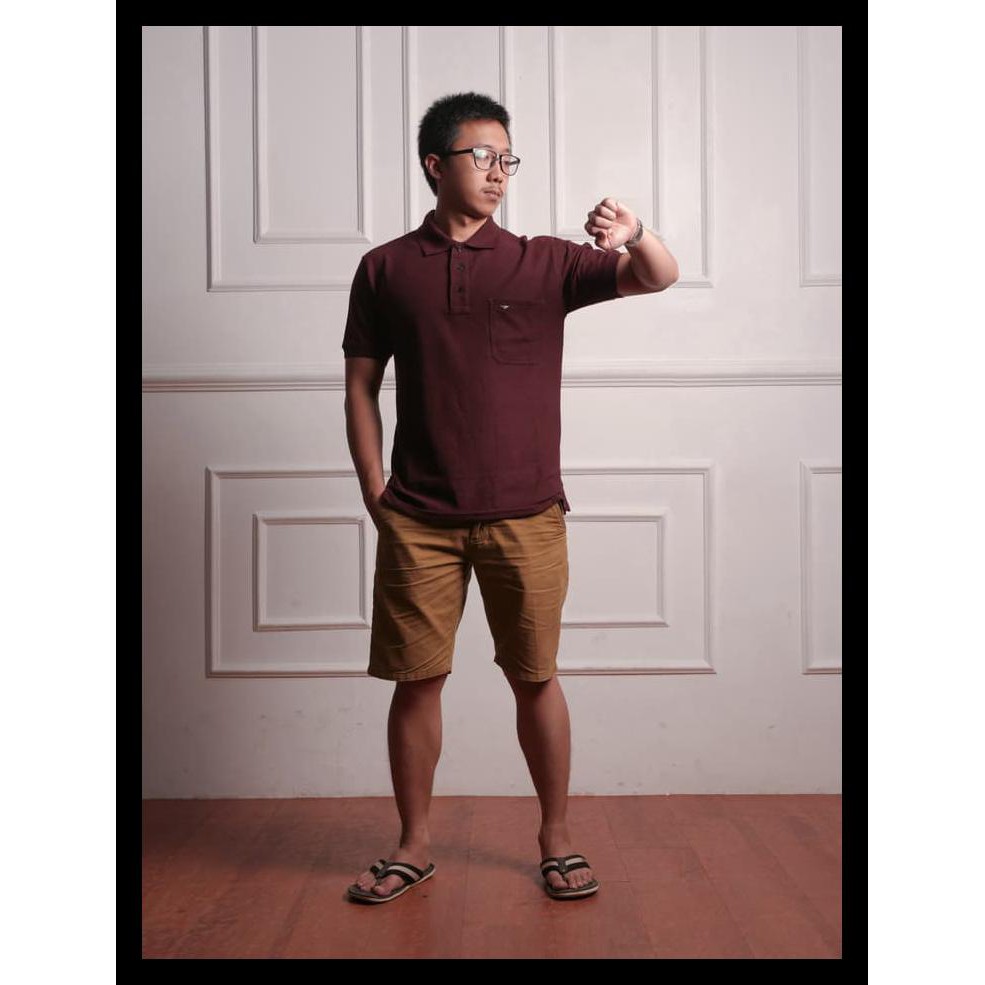 STOK BARU POLO SHIRT LACOSTE KATUN PRIA KAOS KERAH POLOS MARUN TUA MISTY KAOS POLO LAKI-LAKI MURAH