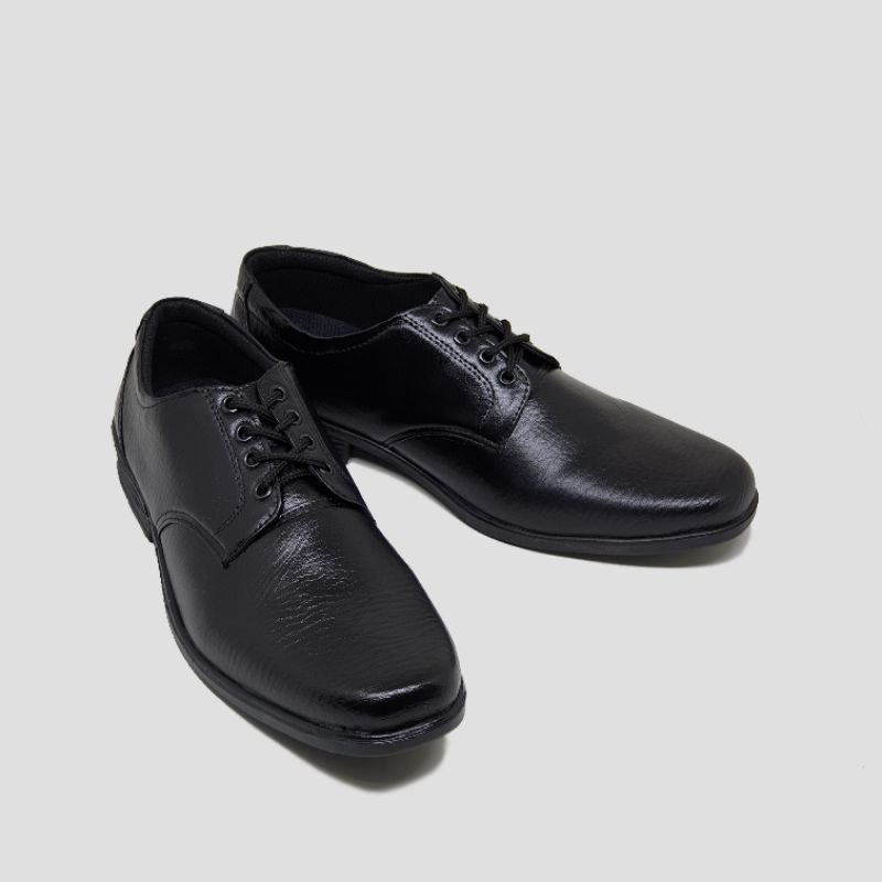 Sepatu Pantofel Pria Original Nevis NVS 22 Kerja Formal Kantor Fantofel Tali Kulit Hitam