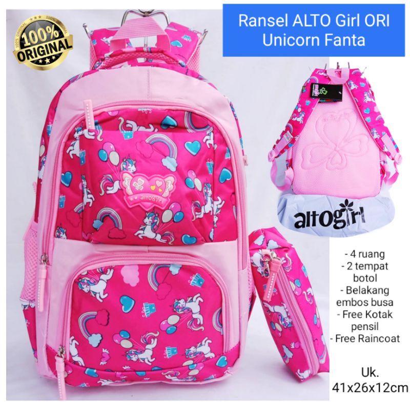 Tas ransel alto tas ransel anak sekolah perempuan SD ,SMP Original-Alto girl E