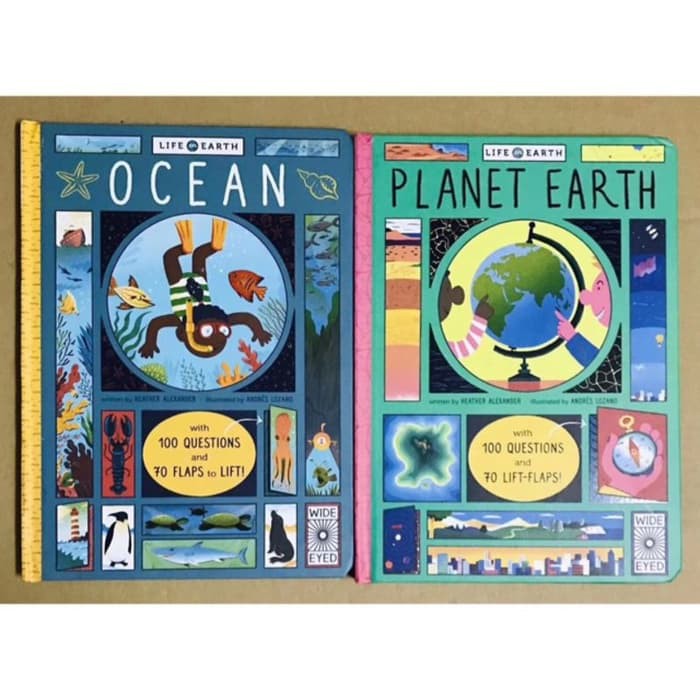 Wide eyed life on earth ocean - planet earth - lift the flap book - buku import anak