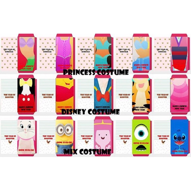 

ANGPAO IMLEK DISNEY 2018 FREE NAMA isi 5pcs