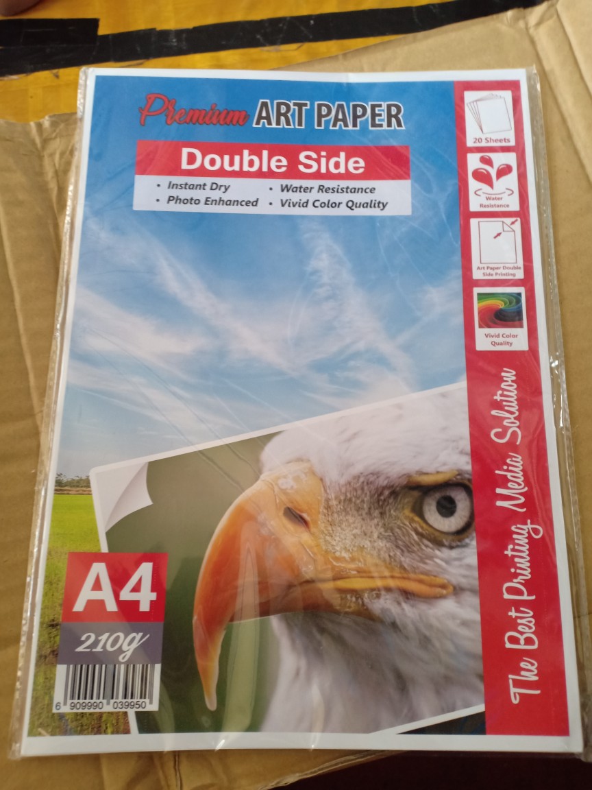 Kertas Art Paper Double Side A4 210gsm Photo Paper A4 20 Pcs / Pack For