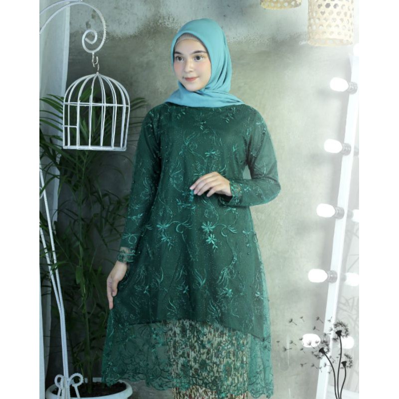 Kebaya Tunik Tulle Modern - Kebaya Pesta Cantik - Kebaya Wisuda