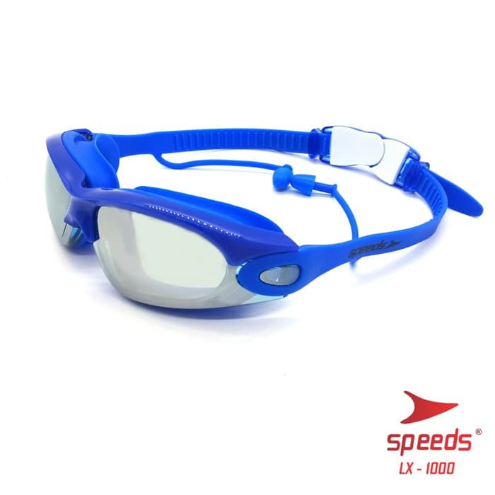 Kacamata Renang Dewasa Bening Anti Fog & UV + Earplug Speeds LX 1000