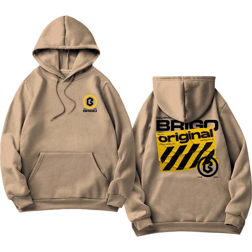 BRIGO Jumper Hoodie Delight Full II Sweater Hoodie BRIGO Delight Full  Sablon DTF Fleece Cotton II SIZE M-XXL (Pria &amp; Wanita) Free stiker&amp;Gantungan Kunci