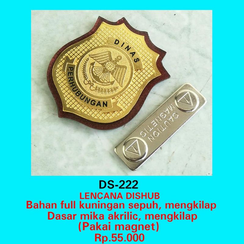 ds-222 lencana dishub lencana kewenangan dishub