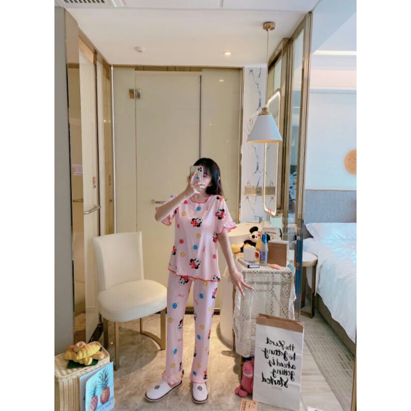 Piyama neci Celana Rumbai/ CP Neci multi corak Baju Tidur Import Baju Tidur Wanita import Stelan