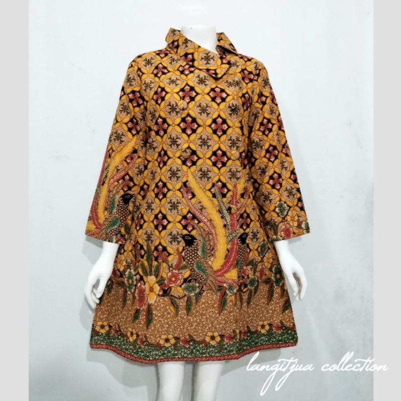 RHAMONA TUNIK BATIK BUSUI FRIENDLY | DRESS BATIK KERJA LENGAN PANJANG