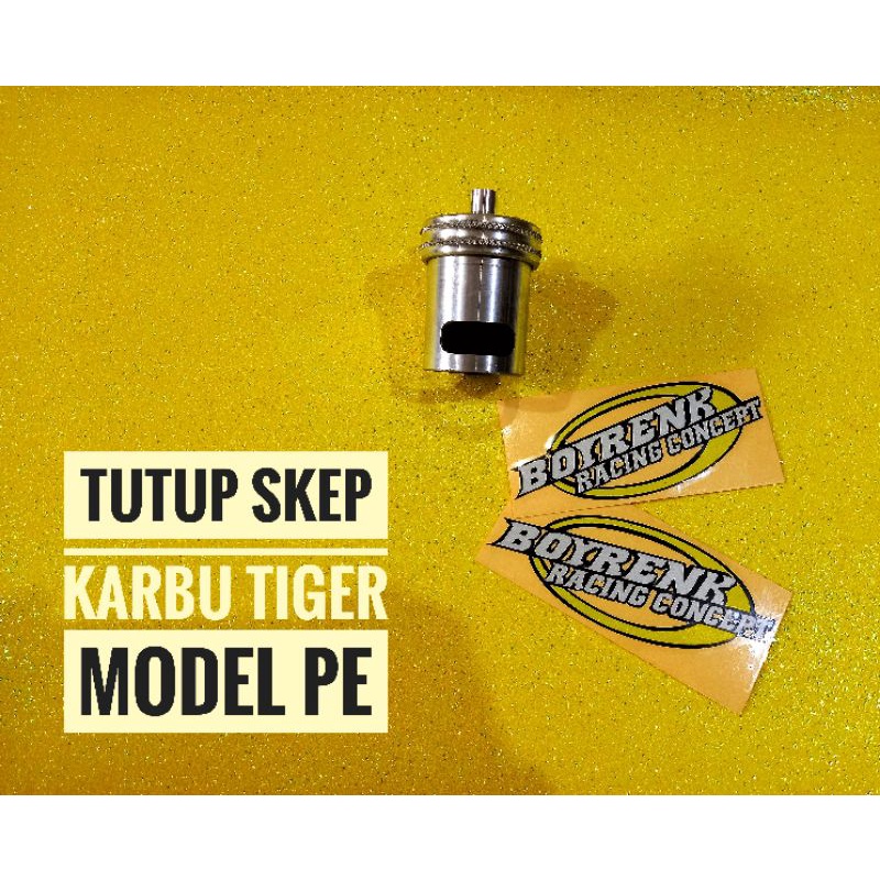 TUTUP SKEP SHOCK SHOKAN KARBU TIGER SKEPAN HANDMADE - BOYRENK RACING