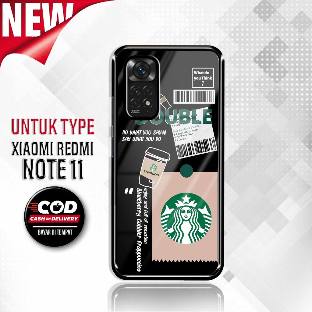 Case Redmi Note 11 - Hardcase Xiaomi Redmi Note 11 - Silikon Motif [ Starbuck ] - Cassing Murah Redm