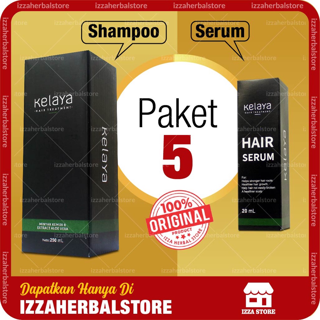 Paket Perawatan Rambut Lengkap KELAYA HAIR TREATHMENT Serum Minyak Kemiri Dan Shampoo Kelaya Asli Original TERLARIS