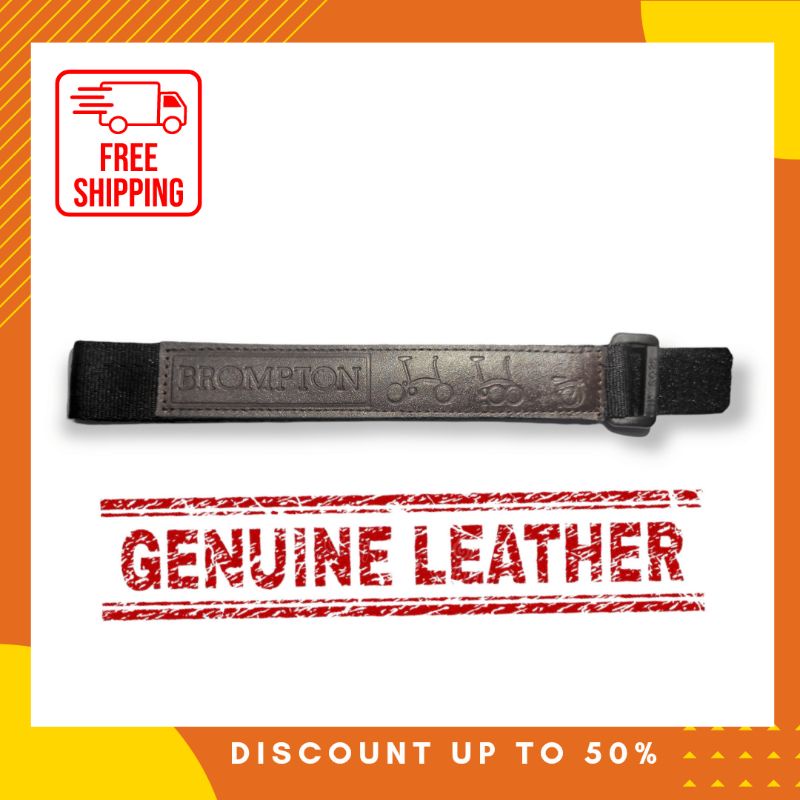 TALI STRAP VELCRO KULIT ASLI SEPEDA LIPAT MULTI FUNGSI BROMPTON LIMITED EDITION