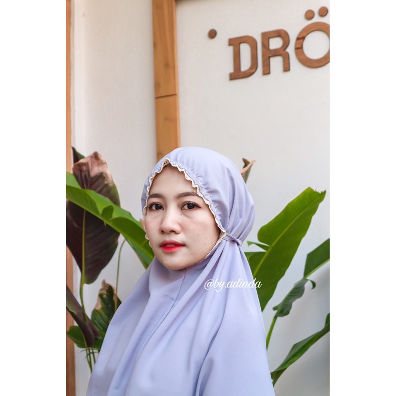 BERGO DAISY KERUT RENDA TALI PREMIUM NON PET DIAMOND HIJAB JILBAB INSTANT maryam