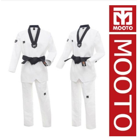 Dobok MOOTO 3F IIIF Seragam Baju Taekwondo kerah hitam setara adidas kwon Free Bordir Nama dan Club