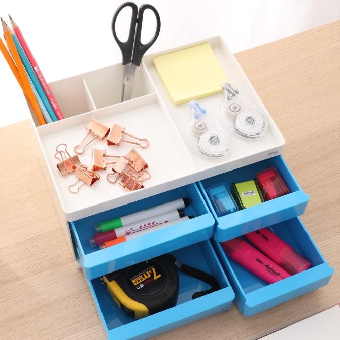 

ORDER-KIRIM Deli Desk Organizer Organiser Plastik 4 laci EZ250X0