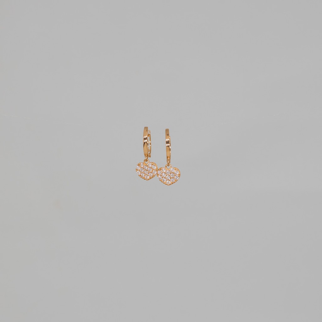 Anting emas asli model love mp kadar 300