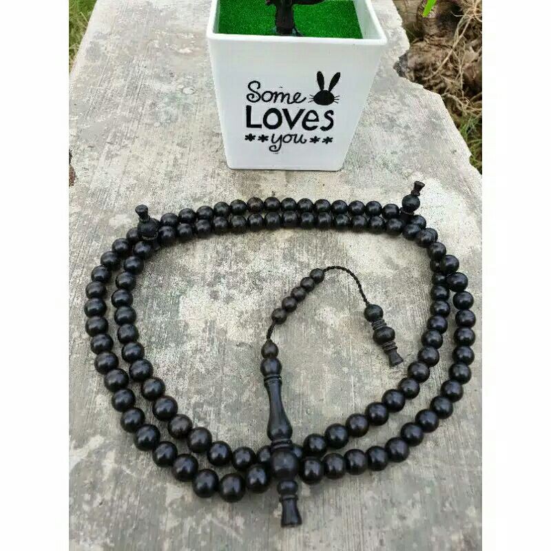 TASBIH KAYU TASBIH GALIH KELOR HITAM Tasbih galih kelor hitam CLW