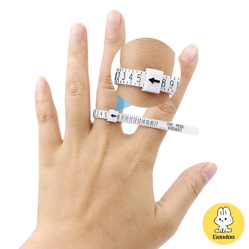 Pengukur Cincin Ukuran Cantik/Cincin Penggaris Lembut Standar/Alat Ukuran Cincin Coil Jari US -Doo