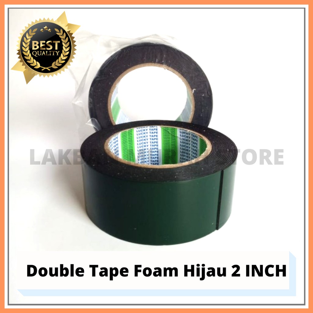 

DOUBLE TAPE FOAM HIJAU LUCKY TAPE 48MM 2" X 5M DOUBLE TAPE BUSA HIJAU MURAH