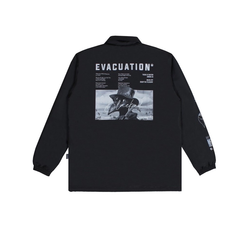 Dobujack Coach Jacket Evacuation Black / coach dobujack / jaket dobujack / crewneck dobujack / hoodie dobujack