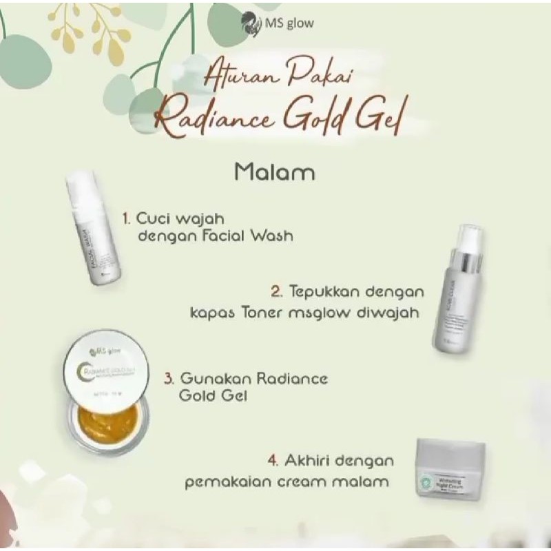 Radiance Gold Gel Ms Glow Original JEL Perawatan Wajah glowing