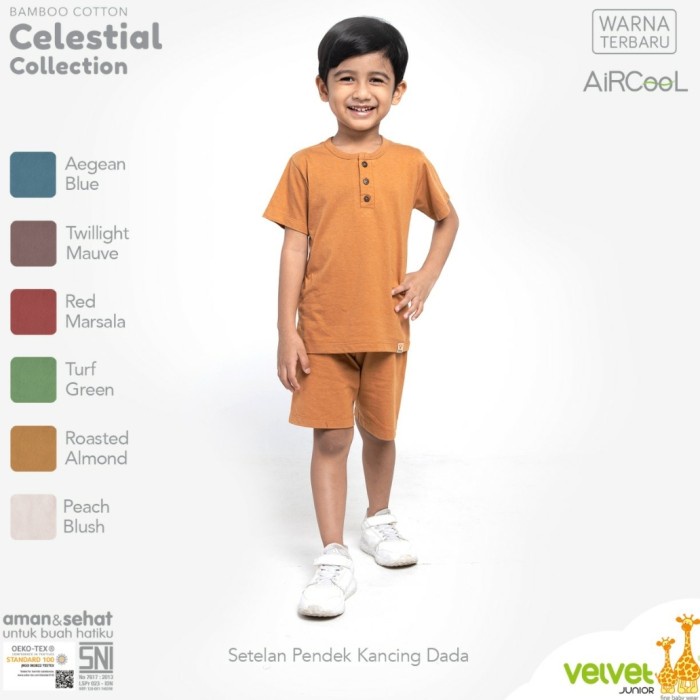 VELVET Junior Celestial Collection Setelan Pendek Baju Harian Anak