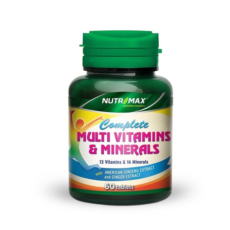 Nutrimax Complete Multivitamin &amp; Mineral 30/60 Tablet Untuk Meningkatkan Stamina &amp; Daya Tahan Tubuh