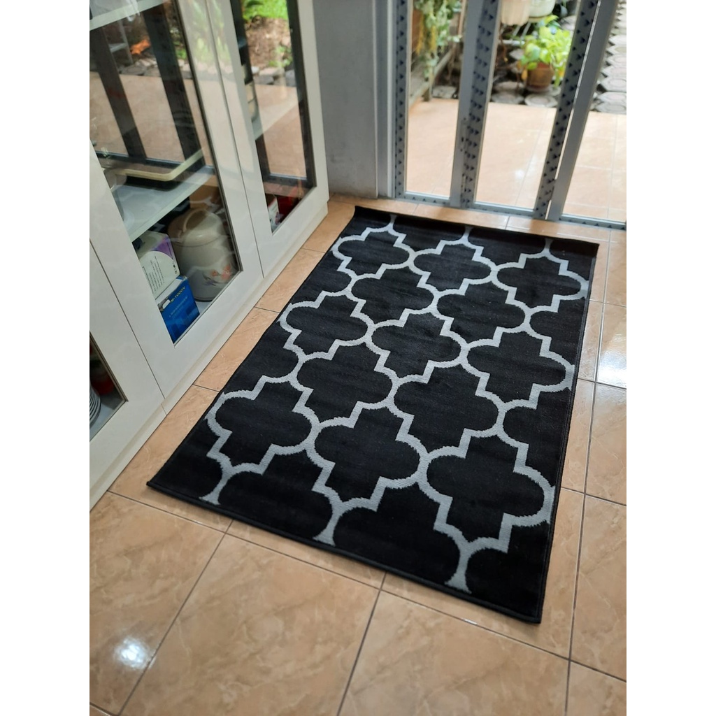 MAROC Karpet Lantai 100x150 Midnight Monokrom - MIDNIGHT 14-2