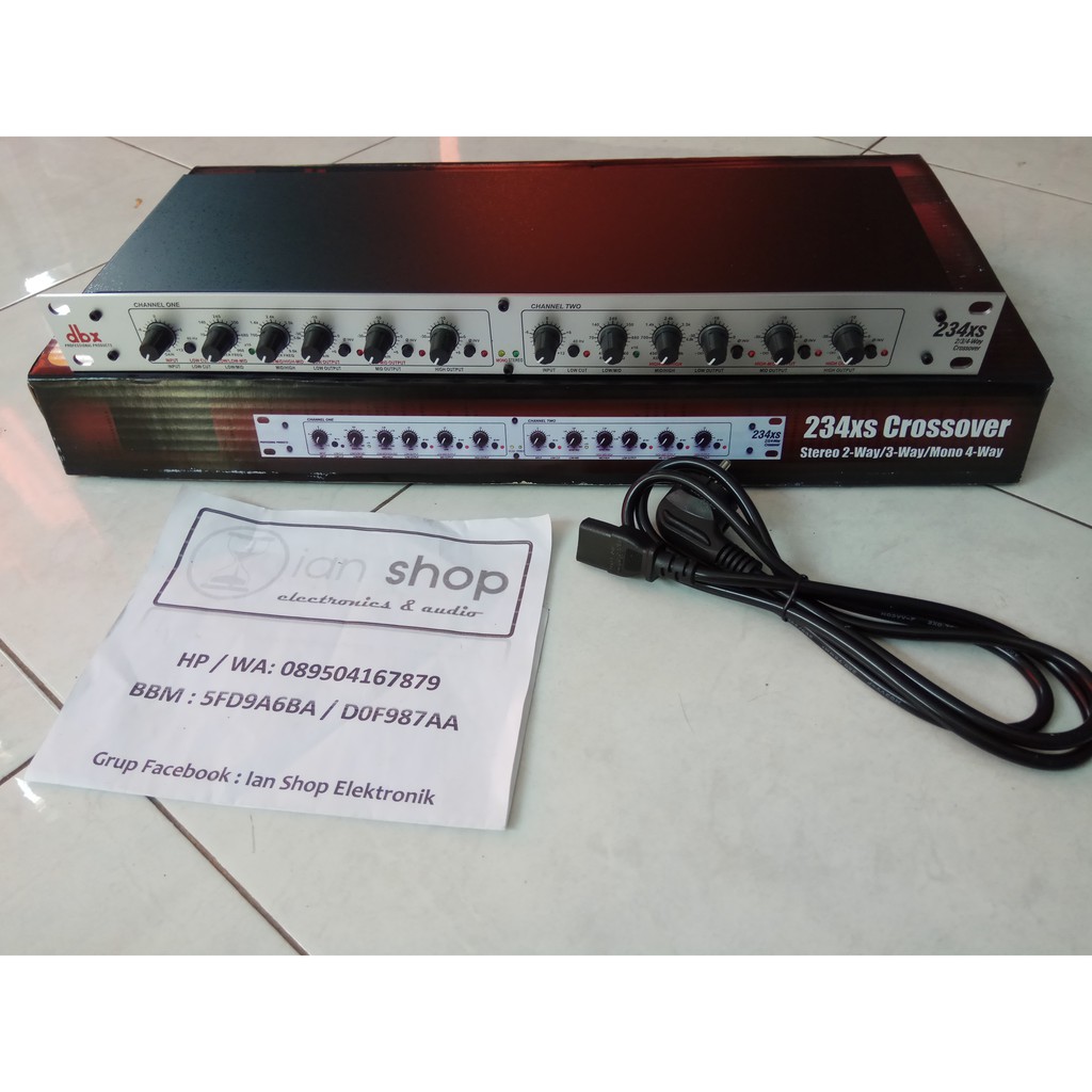 Crossover Aktif DBX 234XS Cross Aktif DBX 234 XS 3 Way Stereo 4 Way Mono Warna Silver