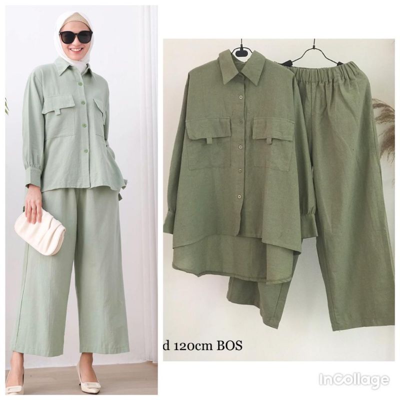 ONE SET SETELAN KATUN LINEN PREMIUM ONE SET SETELAN POLOS PREMIUM SETELAN DAILY KEKINIAN SETELAN IMP