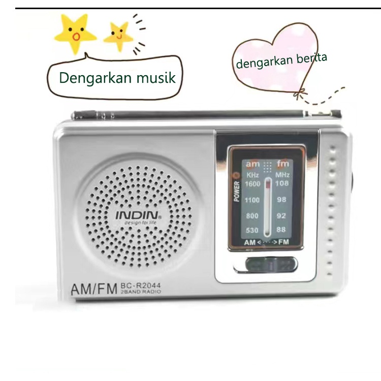 Baru AM FM Radio Radio Mini Radio Portable Untuk mendengarkan berita/radio/musik