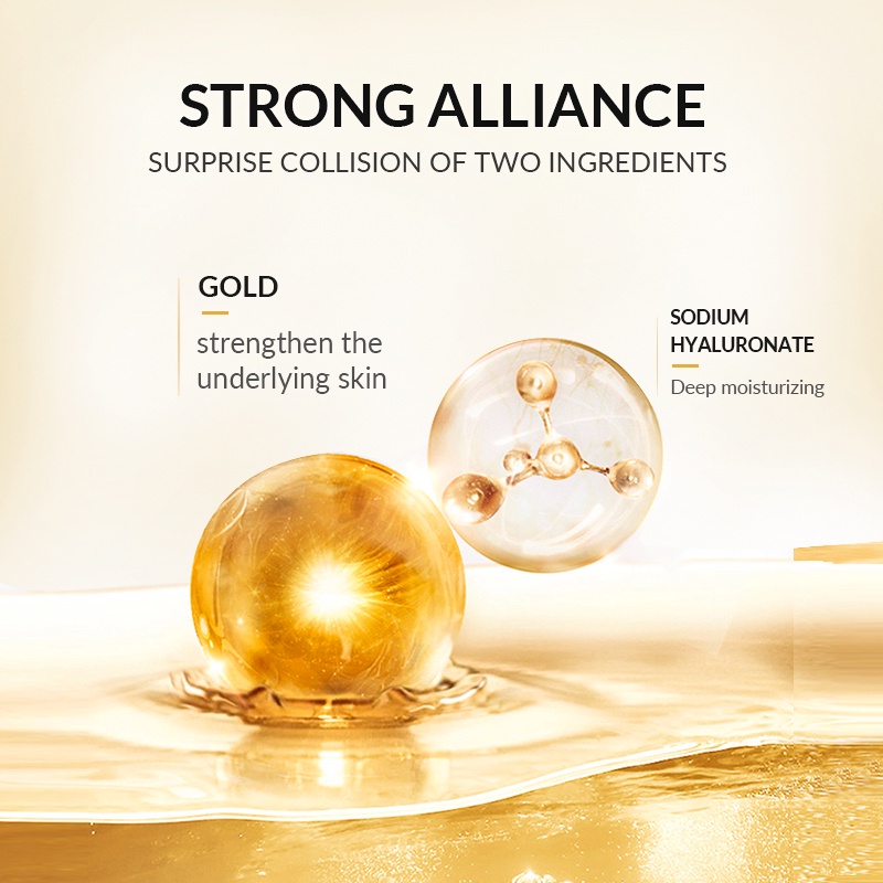 BIOAQUA 24K Gold Facial Trial Kit Contains Toner/Serum/Essence Cream (3g+3g+3g) ×10pcs